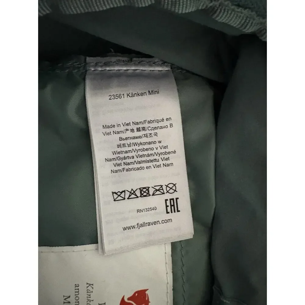 Fjallraven Kanken Mini Backpack Green Pink Everyday Travel Outdoor Bag